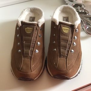 Skechers fleece lined mule sneakers